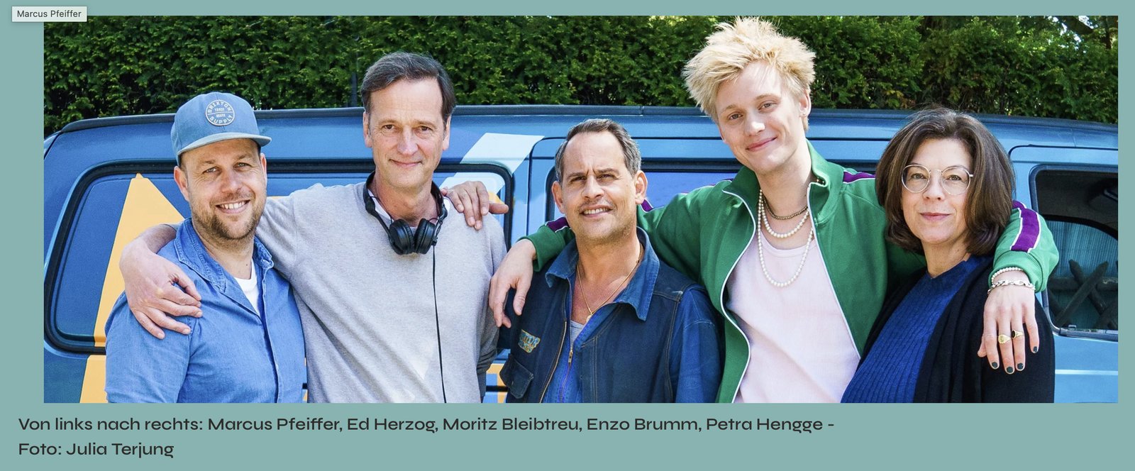 Viktor bringt's — Marcus Pfeiffer am Set mit Moritz Bleibtreu