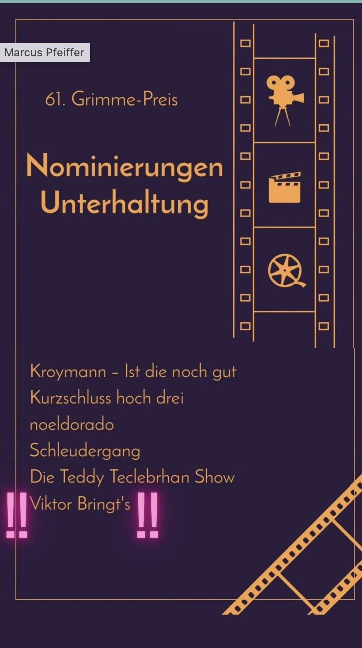 Viktor bringt's — Grimme-Preis-Nominierung