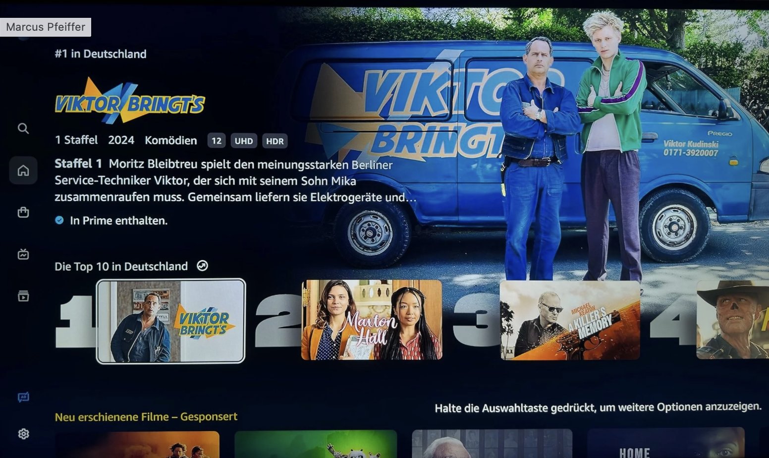 Viktor bringt's — #1 auf Amazon Prime in Deutschland